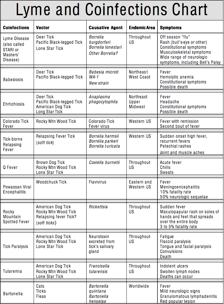 Common Coinfections of Lyme Disease Alternative Resources Directory