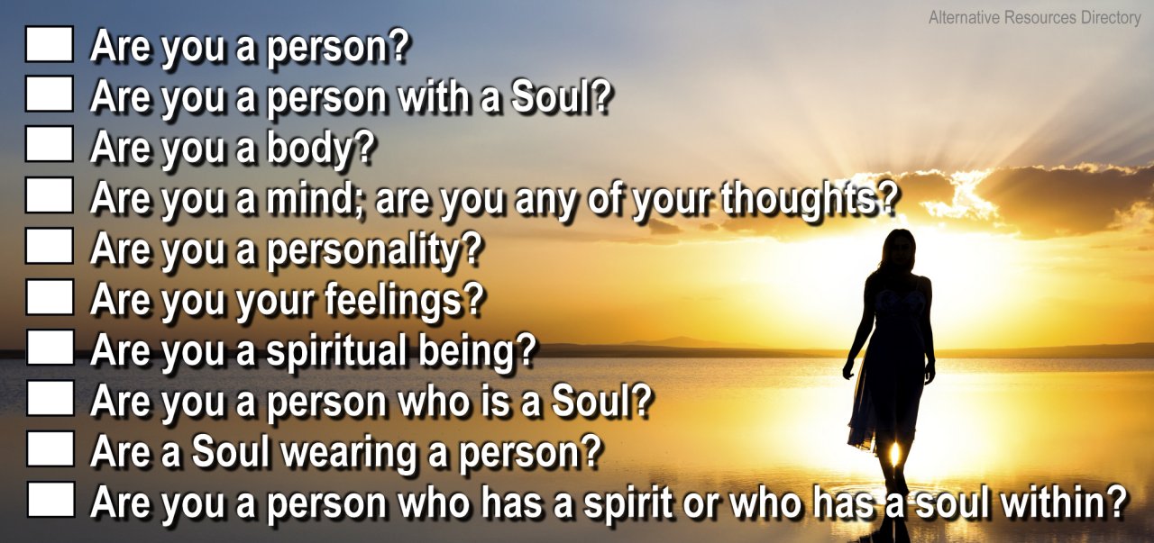 Spirituality Questionaire check all that apply